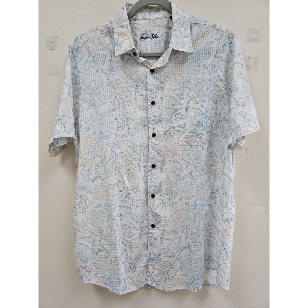 Tasso Elba Island Hawaiian Shirt Men's Size Large Cotton Floral Print